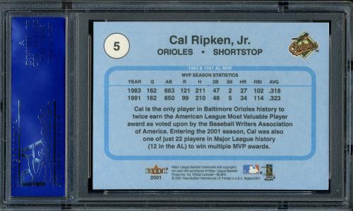2001 Fleer Ripken Commemorative 50000 #05 Cal Ripken Jr. PSA 10 #31449237 - Back