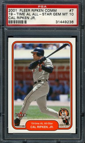 2001 Fleer Ripken Commemorative 50000 #07 Cal Ripken Jr. PSA 10 #31449236