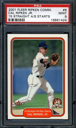 2001 Fleer Ripken Commemorative 50000 #08 Cal Ripken Jr. PSA 9 #16861424