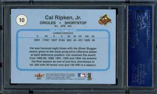 2001 Fleer Ripken Commemorative 50000 #10 Cal Ripken Jr. PSA 9 #16861426 - Back