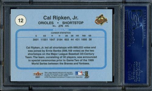 2001 Fleer Ripken Commemorative 50000 #12 Cal Ripken Jr. PSA 10 #16861428 - Back