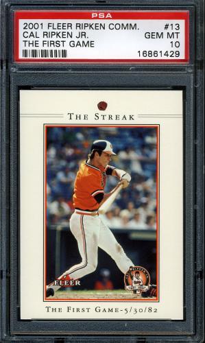 2001 Fleer Ripken Commemorative 50000 #13 Cal Ripken Jr. PSA 10 #16861429