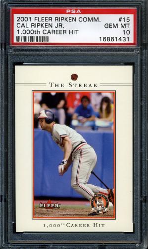 2001 Fleer Ripken Commemorative 50000 #15 Cal Ripken Jr. PSA 10 #16861431