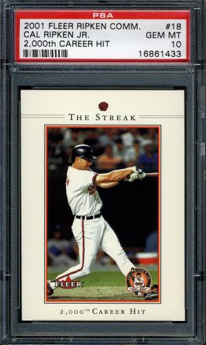 2001 Fleer Ripken Commemorative 50000 #18 Cal Ripken Jr, PSA 10 #16861433