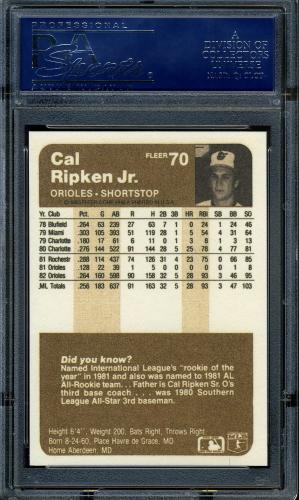 2001 Fleer Ripken Commemorative 50000 #42 Cal Ripken Jr. PSA 10 #16861453 - Back