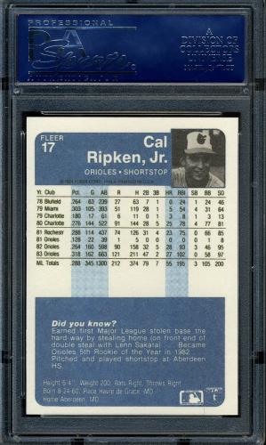 2001 Fleer Ripken Commemorative 50000 #43 Cal Ripken Jr. PSA 9 #16861454 - Back