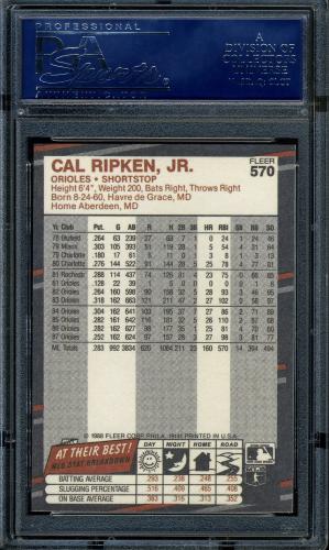2001 Fleer Ripken Commemorative 50000 #47 Cal Ripken Jr. PSA 9 (OC) #16861458 - Back