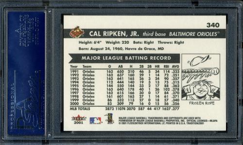 2001 Fleer Ripken Commemorative 50000 #60 Cal Ripken Jr. PSA 10 #16861471 - Back