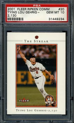 2001 Fleer Ripken Commemorative 50000 #20 Cal Ripken Jr. PSA 10 #31449234