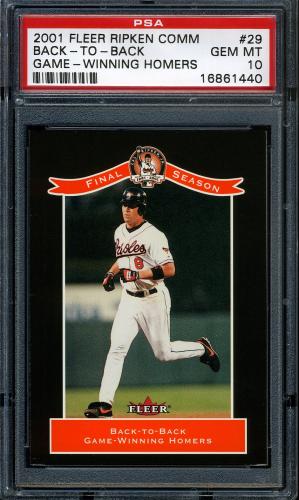 2001 Fleer Ripken Commemorative 50000 #29 Cal Ripken Jr. PSA 10 #16861440