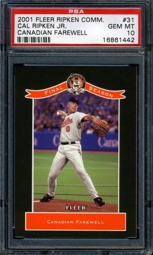 2001 Fleer Ripken Commemorative 50000 #31 Cal Ripken Jr. PSA 10 #16861442