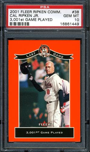 2001 Fleer Ripken Commemorative 50000 #38 Cal Ripken Jr. PSA 10 #16861449