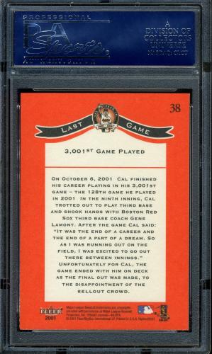 2001 Fleer Ripken Commemorative 50000 #38 Cal Ripken Jr. PSA 10 #16861449 - Back