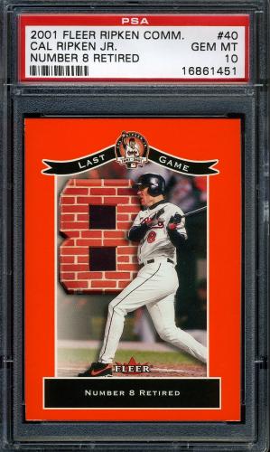 2001 Fleer Ripken Commemorative 50000 #40 Cal Ripken Jr. PSA 10 #16861451