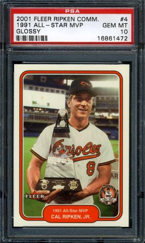 2001 Fleer Ripken Commemorative 2632 Glossy #04 Cal Ripken Jr. PSA 10 #16861472