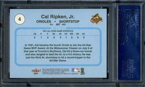 2001 Fleer Ripken Commemorative 2632 Glossy #04 Cal Ripken Jr. PSA 10 #16861472 - Back