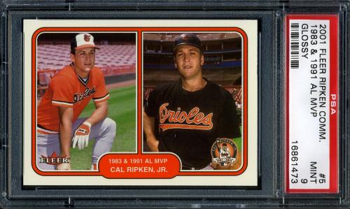 2001 Fleer Ripken Commemorative 2632 Glossy #05 Cal Ripken Jr. PSA 9 #16861473