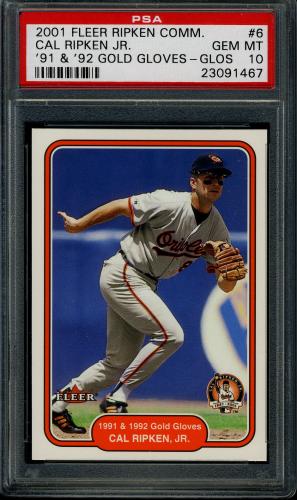 2001 Fleer Ripken Commemorative 2632 Glossy #06 Cal Ripken Jr. PSA 10 #23091467
