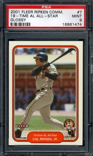 2001 Fleer Ripken Commemorative 2632 Glossy #07 Cal Ripken Jr. PSA 9 #16861474