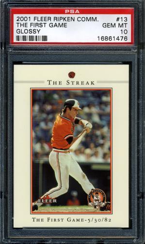 2001 Fleer Ripken Commemorative 2632 Glossy #13 Cal Ripken Jr. PSA 10 #16861476