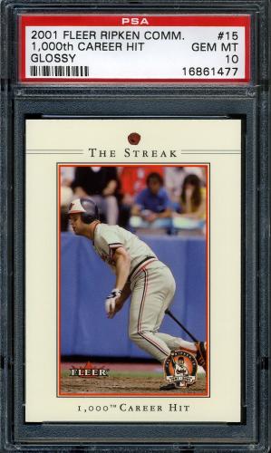 2001 Fleer Ripken Commemorative 2632 Glossy #15 Cal Ripken Jr. PSA 10 #16861477