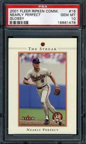 2001 Fleer Ripken Commemorative 2632 Glossy #16 Cal Ripken Jr. PSA 10 #16861478