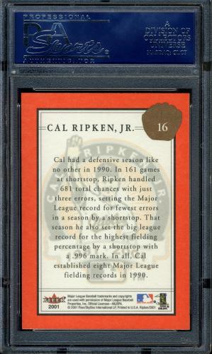 2001 Fleer Ripken Commemorative 2632 Glossy #16 Cal Ripken Jr. PSA 10 #16861478 - Back