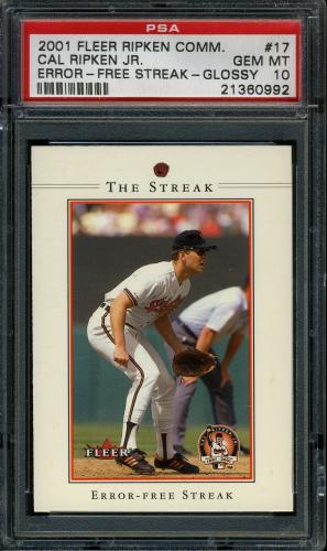 2001 Fleer Ripken Commemorative 2632 Glossy #17 Cal Ripken Jr. PSA 10 #21360992