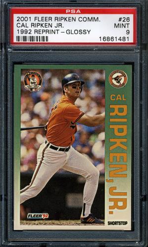 2001 Fleer Ripken Commemorative 2632 Glossy #51 Cal Ripken Jr. PSA 9 #16861481