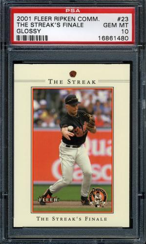 2001 Fleer Ripken Commemorative 2632 Glossy #23 Cal Ripken Jr. PSA 10 #16861480