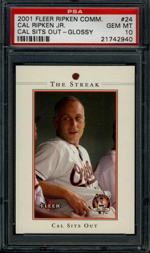 2001 Fleer Ripken Commemorative 2632 Glossy #24 Cal Ripken Jr. PSA 10 #21742940