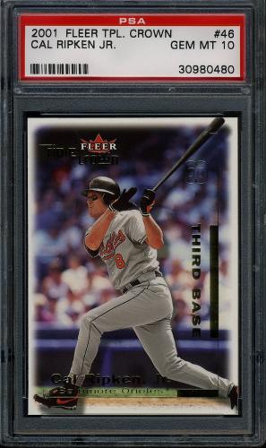 2001 Fleer Triple Crown #46 Cal Ripken PSA 10 #30980480