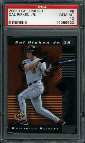 2001 Leaf Limited #008 Cal Ripken PSA 10 #14089520