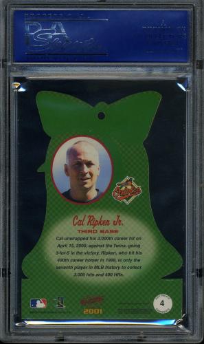 2001 Pacific Ornaments #4 Cal Ripken PSA 10 #14842455 - Back