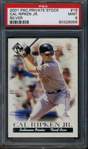 2001 Pacific Private Stock Silver #19 Cal Ripken PSA 9 #90326056