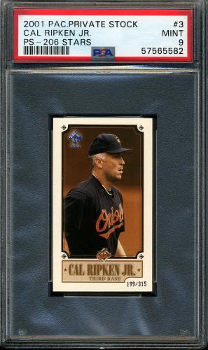 2001 Pacific Private Stock PS-206 Stars #3 Cal Ripken PSA 9 #57565582