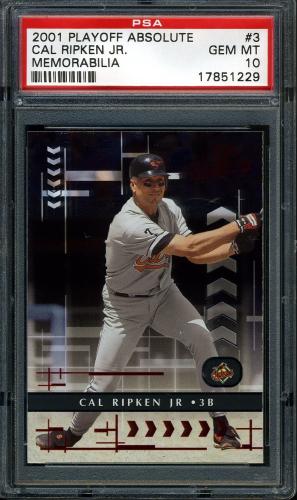 2001 Playoff Absolute Memorabilia #3 Cal Ripken PSA 10 #17851229