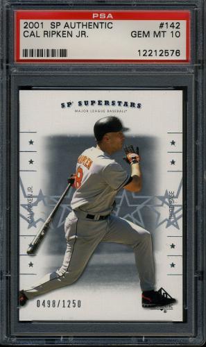 2001 SP Authentic #142 Cal Ripken SS PSA 10 #12212576