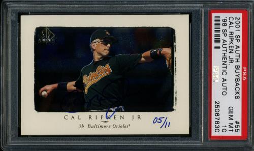 2001 SP Authentic BuyBacks #68 Cal Ripken 98/11 PSA 10 #25067830