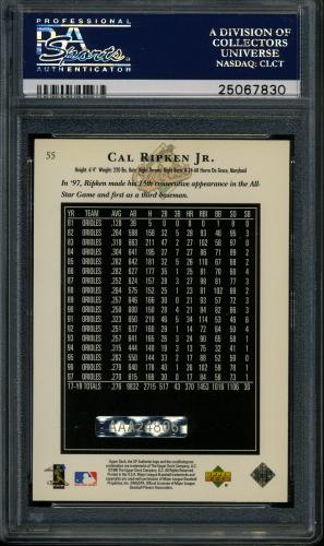 2001 SP Authentic BuyBacks #68 Cal Ripken 98/11 PSA 10 #25067830 - Back