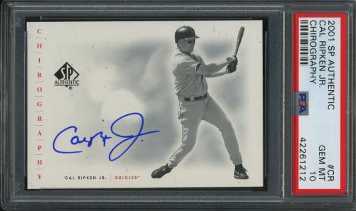 2001 SP Authentic Chirography #CR Cal Ripken SP/109 PSA 10 #42261212