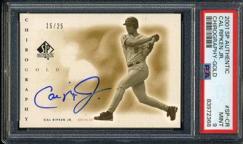 2001 SP Authentic Chirography Update Gold #SP-CR Cal Ripken EXCH PSA 9 #83972368