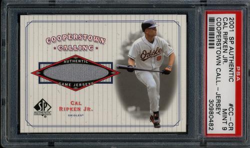 2001 SP Authentic Cooperstown Calling Game Jersey #CC-CR Cal Ripken PSA 9 #30980482