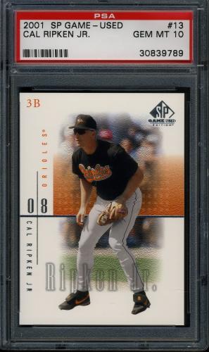 2001 SP Game-Used Edition #13 Cal Ripken PSA 10 #30839789