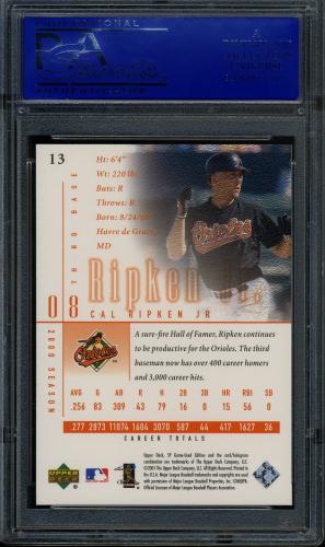 2001 SP Game-Used Edition #13 Cal Ripken PSA 10 #30839789 - Back