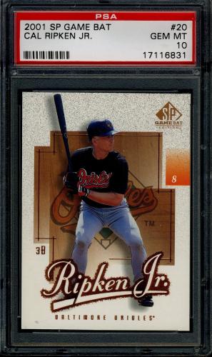 2001 SP Game Bat Edition #20 Cal Ripken PSA 10 #17116831
