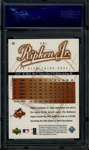 2001 SP Game Bat Edition #20 Cal Ripken PSA 10 #17116831 - Back
