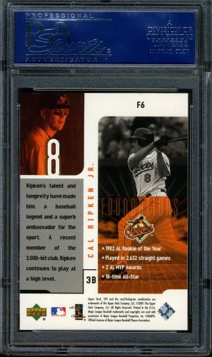 2001 SPx Foundations #F6 Cal Ripken PSA 10 #16583631 - Back