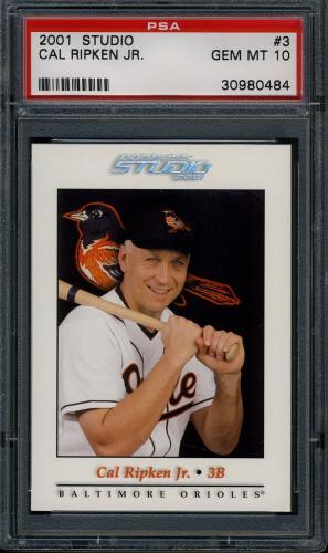 2001 Studio #3 Cal Ripken PSA 10 #30980484