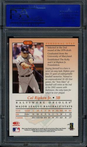 2001 Studio #3 Cal Ripken PSA 10 #30980484 - Back